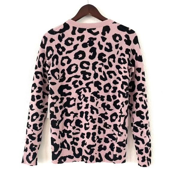 NWT White + Warren Cashmere Sweater Leopard - Picture 10 of 16